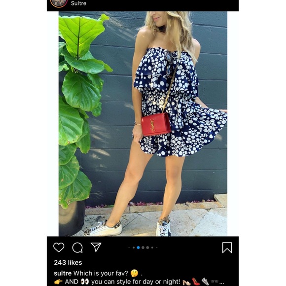 $326 Misa Smocked Waist Tiered Ruffle Mini Dress - Picture 8 of 14